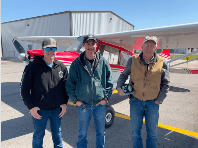 pilot passes commercial pilot checkride in tailwheel bellanca champ
